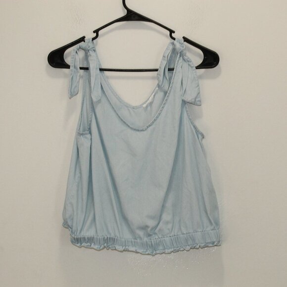 Jane and Delancey Light Blue Tie Strap Tank Top Size Small - Picture 1 of 9